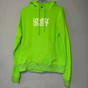 Lonely ghost neon green hoodie